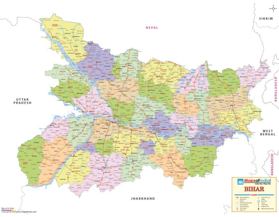 Buy Bihar Map Detailed Look